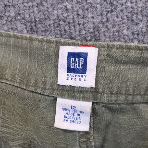 GAP Factory Store Women's Chino Shorts Green Size 12 100% Cotton Slash Pockets - Picture 12 of 12